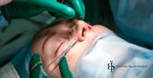 doctor performing open rhinoplasty surgery